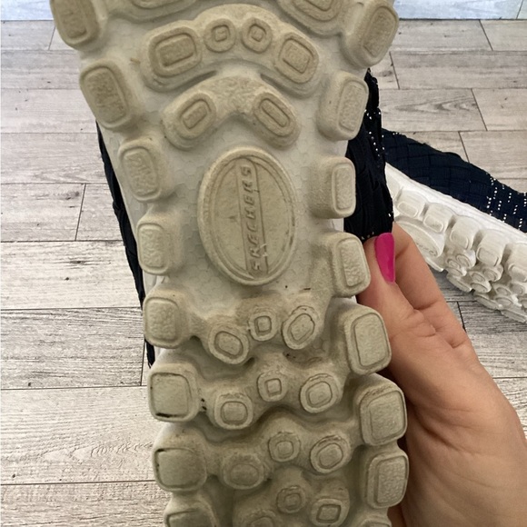 Skechers Memory Foam Slip Ons Navy Blue (women’s size 7) - Picture 5 of 8